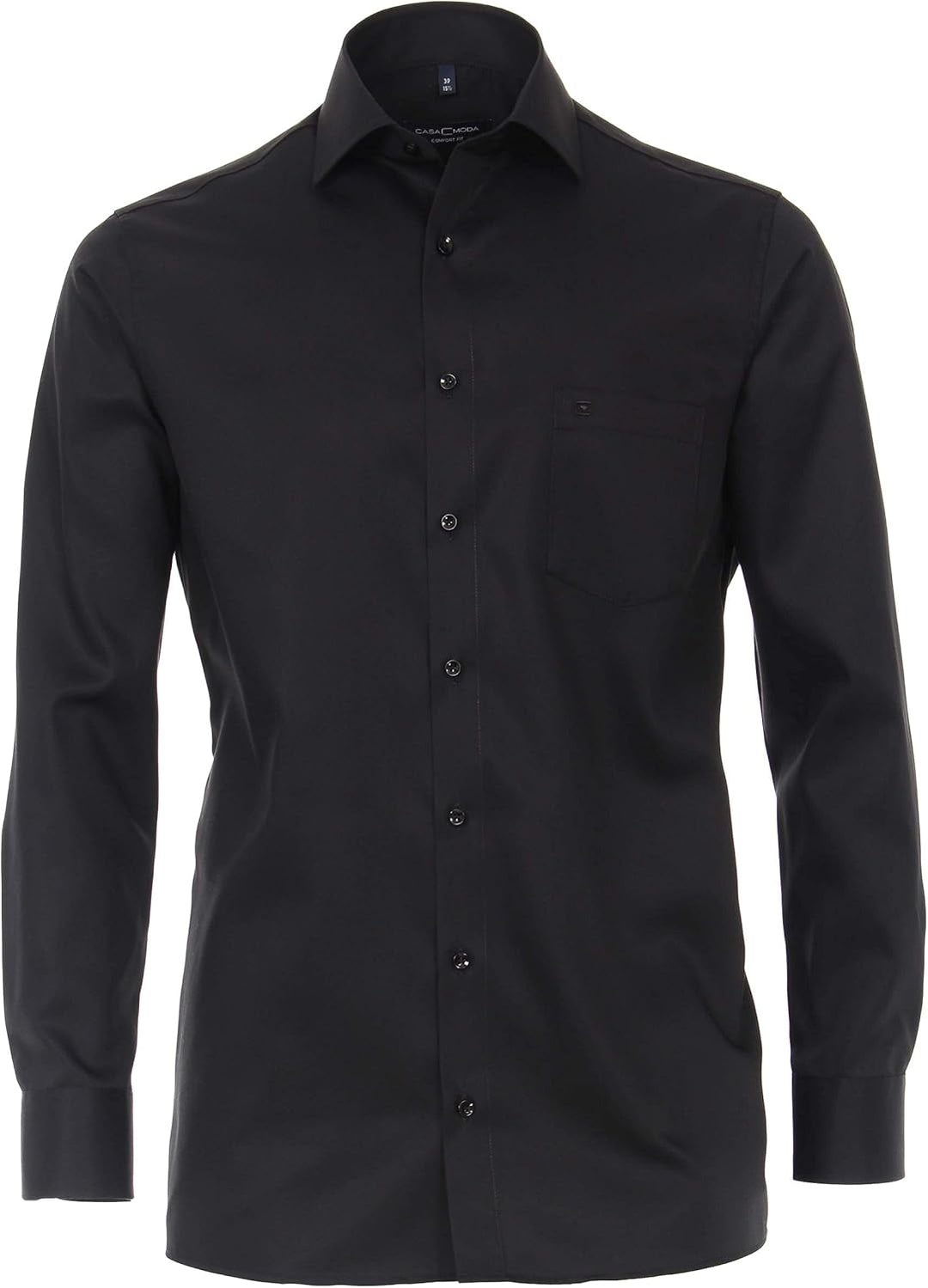 CASAMODA Businesshemd extra Langer Arm 72cm Uni Comfort Fit Standard 38 Schwarz, Standard 38 Schwarz