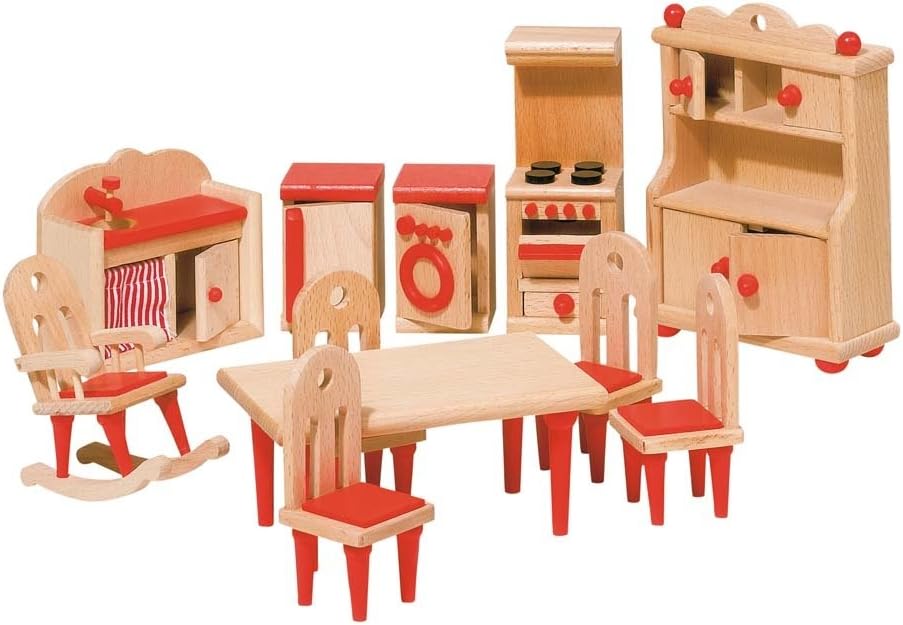 Goki 51951 - Küche, 11-teilig, Puppenhausmöbel