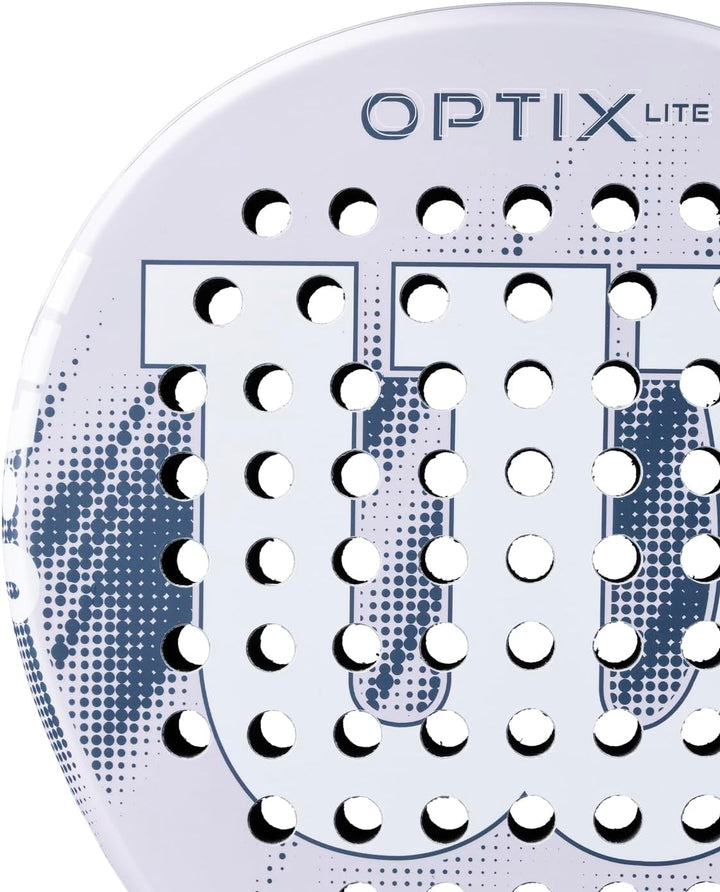 Wilson Optix V2 Lite Padel-Schläger, Anfängerfreundlicher Schläger, Mit Leichter Glasfaseroberfläche