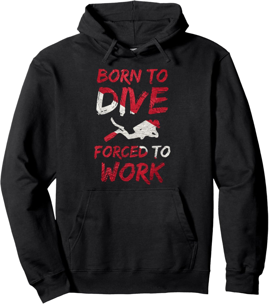 Geboren um zu Tauchen Tauchsport Tauchlehrer Pullover Hoodie