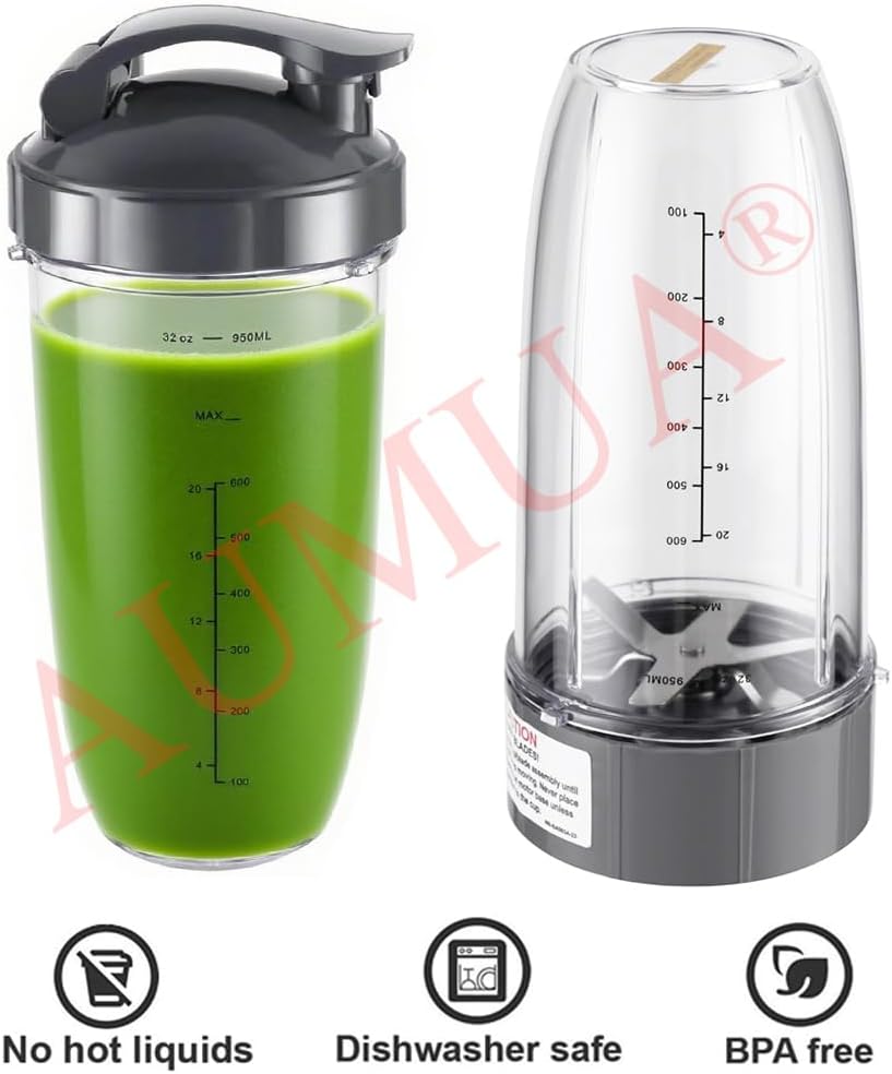 Ersatzteile Zubehör für nutribullet Elektrischer Mixer - 950ml Becher & Extraktor Klinge mit Flip-To