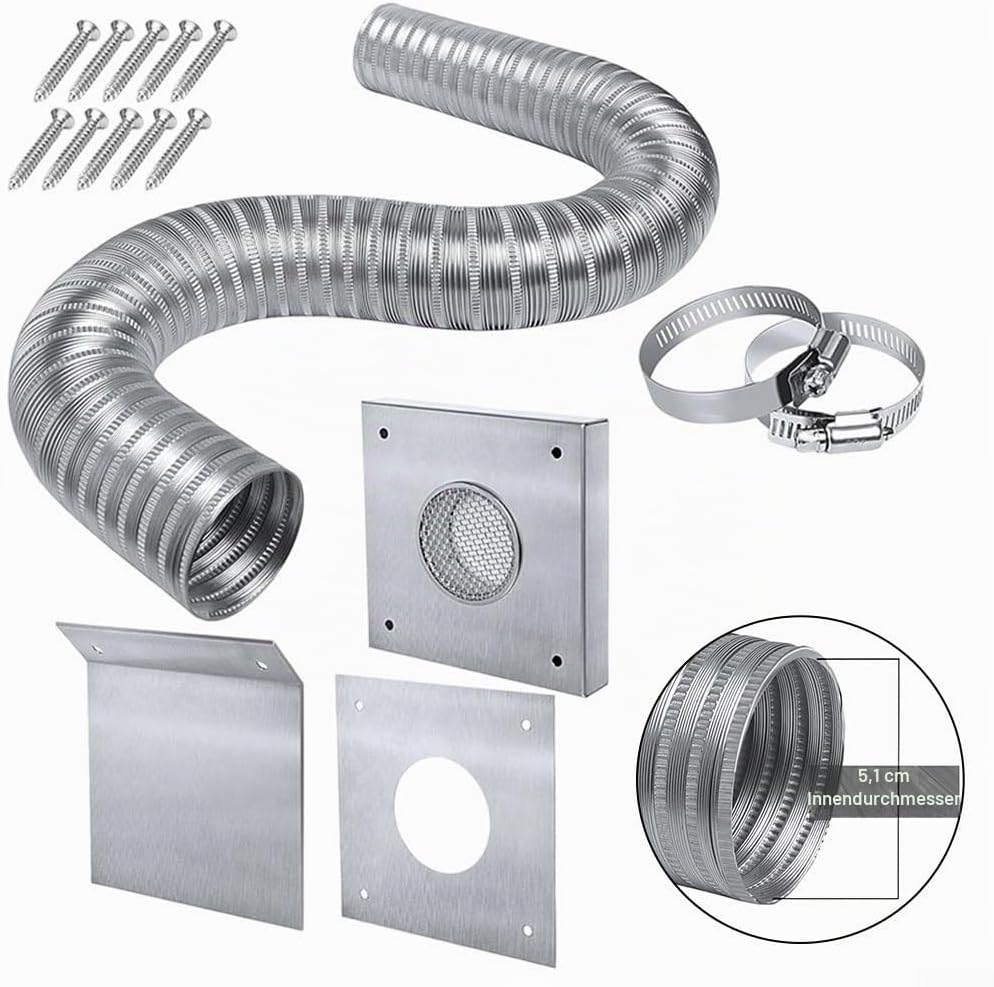 Ofenrohr, Metall Ofenrohr, Wand Kaminrohr Rauchrohr Kaminverlängerung für Holzöfen, Campingofenrohr,