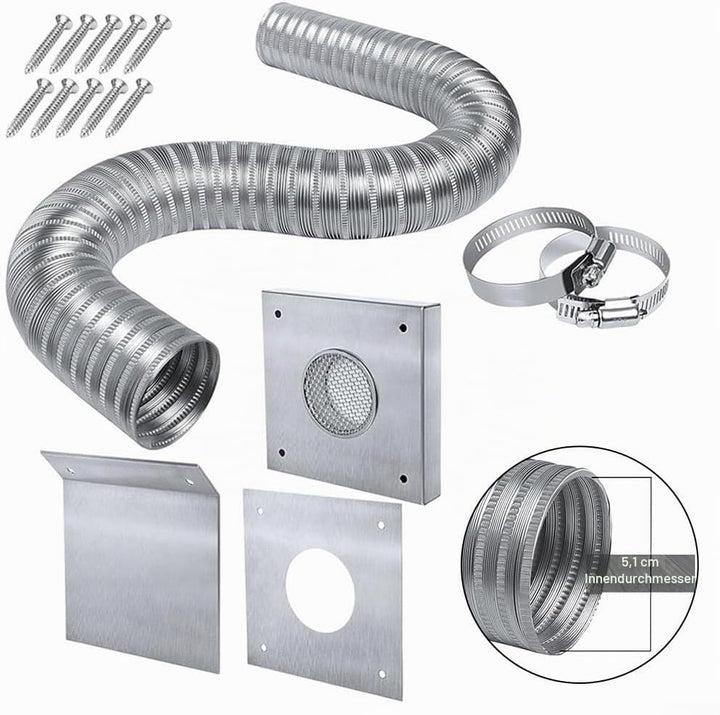 Ofenrohr, Metall Ofenrohr, Wand Kaminrohr Rauchrohr Kaminverlängerung für Holzöfen, Campingofenrohr,