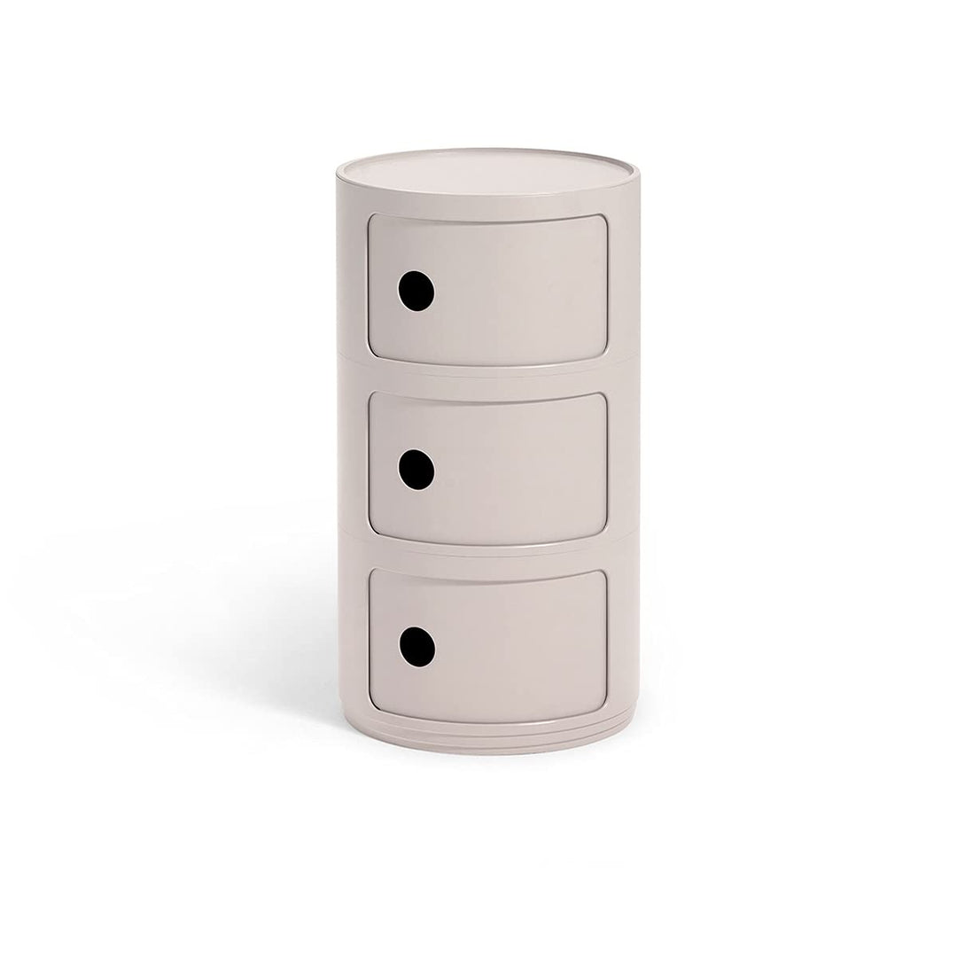 Kartell Componibili Bio, Container 3-fächer, Crémefarben 3-fächer Bio Crémefarben, 3-fächer Bio Crém