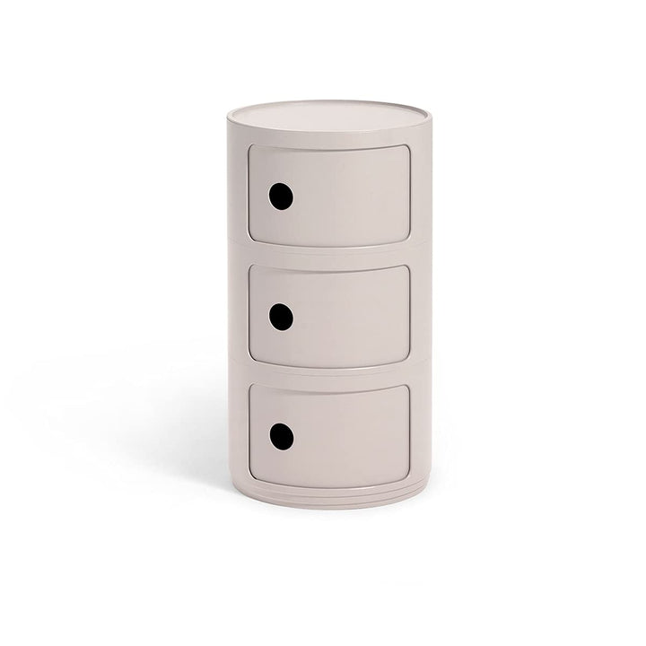 Kartell Componibili Bio, Container 3-fächer, Crémefarben 3-fächer Bio Crémefarben, 3-fächer Bio Crém
