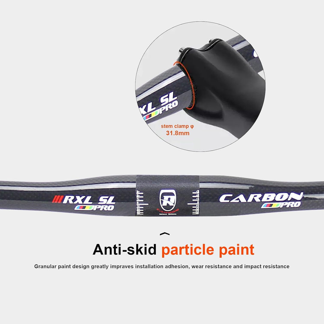 mountainbike riser lenker carbon 31,8, RXL SL downhill mtb lenker carbon 3K glänzend 740mm 3K Glänze