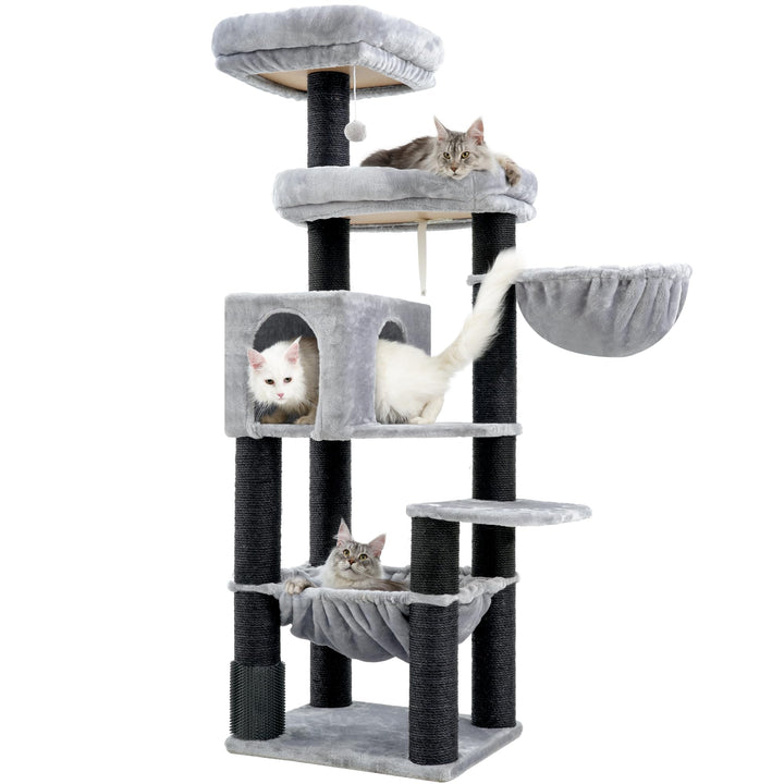 Hey-brother XXL Grosse Kratzbaum für Maine Katze, 168cm Katzenbaum für gross Katzen, mit übergrosser