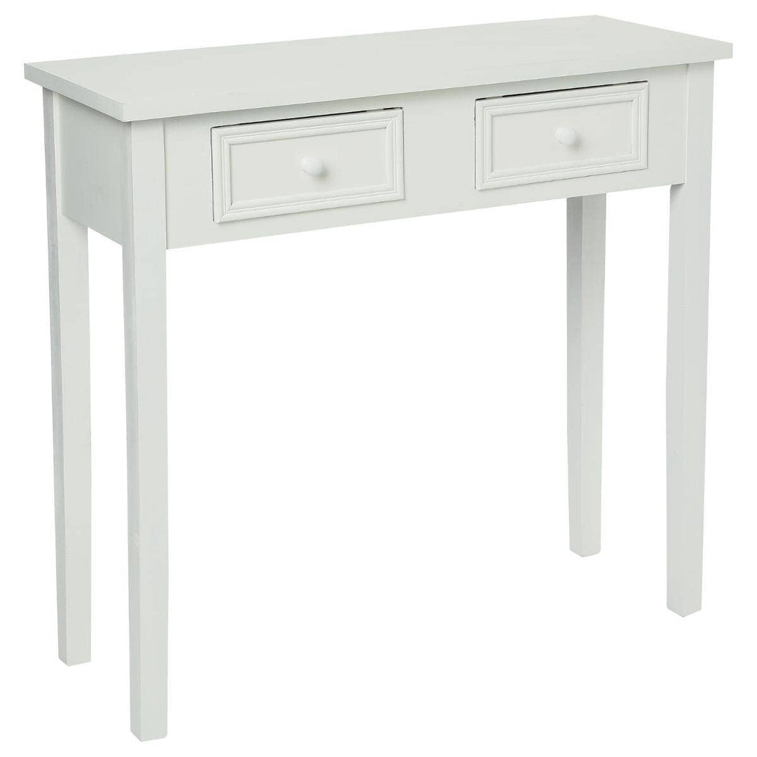 Konsole Charme weiss - Weiss - Atmosphera créateur d'intérieur L. 80 x l. 30 x H. 76 cm Weiss, L. 80