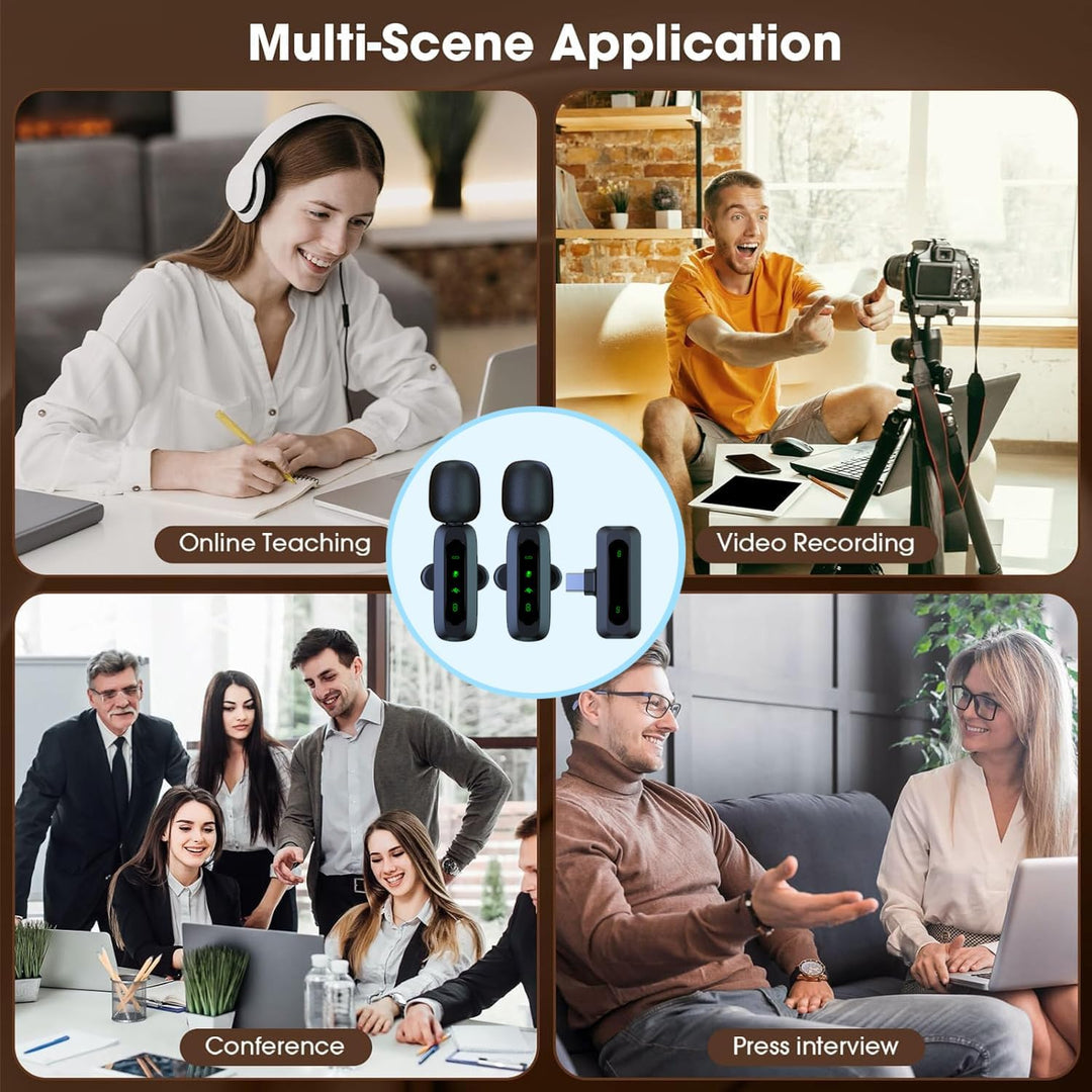 Mini-Lavalier-Mikrofon für Android und iPhone, iOS-Geräte, Rauschunterdrückung, Ansteckmikrofon für