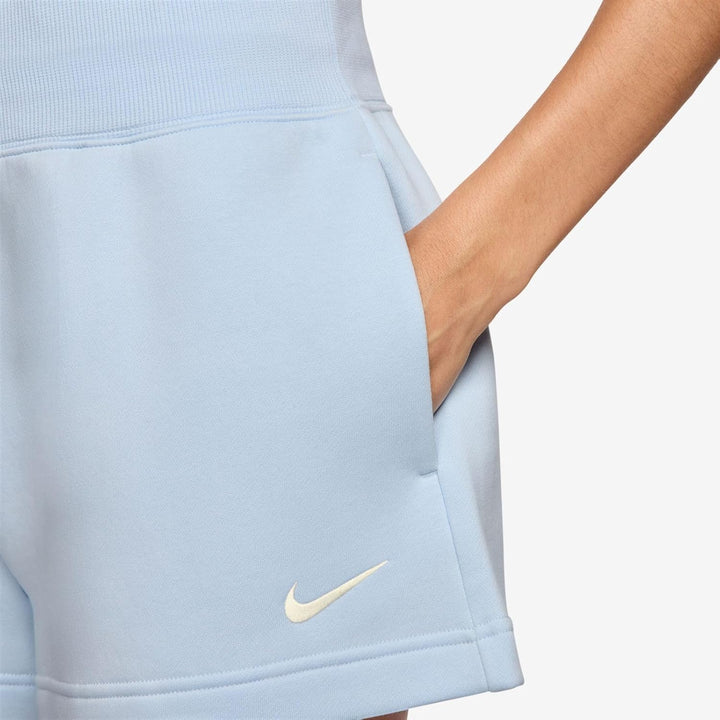 Nike Sportswear Phoenix Fleece Damen-Shorts mit hohem Bund, FD1409 M Blue Tint/Sail, M Blue Tint/Sai