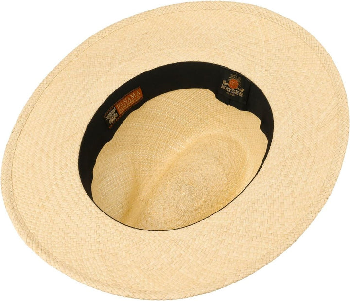 Mayser Brown Menton Panamahut Herren - Made in The EU UV-Schutz Sonnenhut Sun mit Ripsband Frühling-