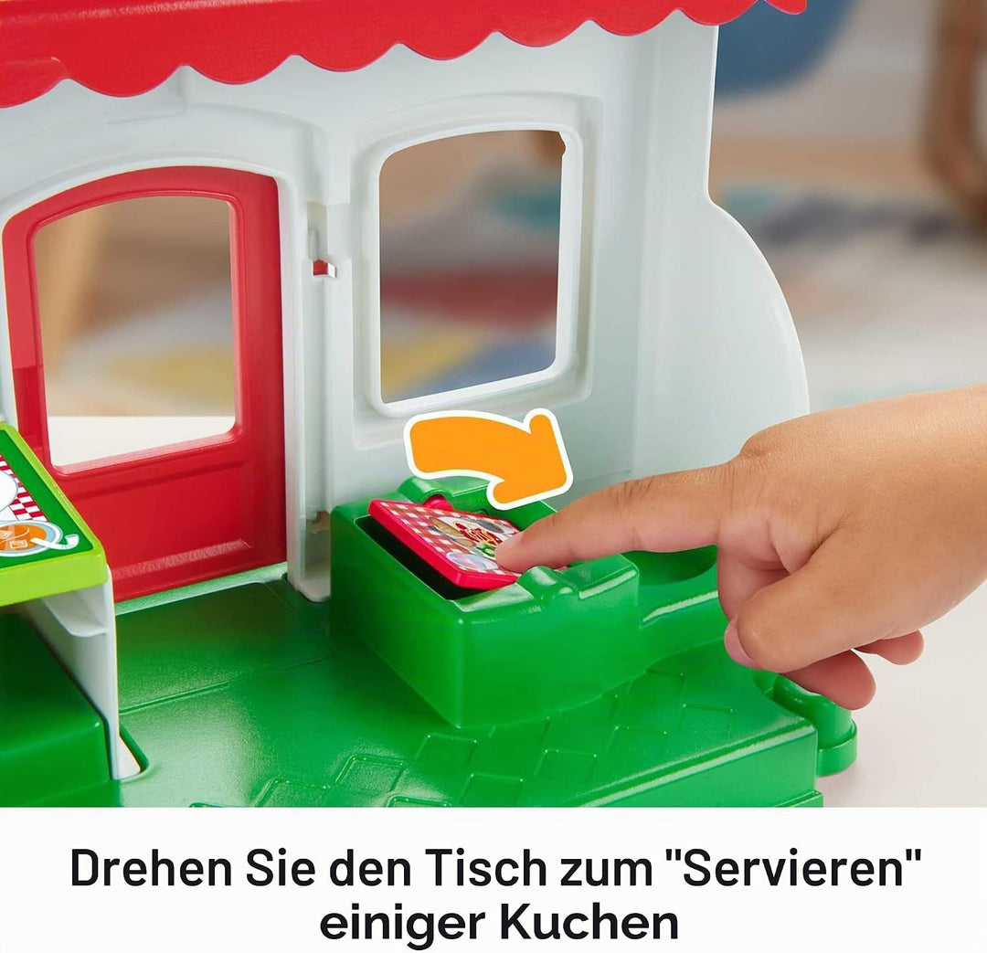 Fisher-Price HBR79 - Little People Pizzeria Spielset, mit 3 Figuren und Zubehör, für Kinder von 1 bi