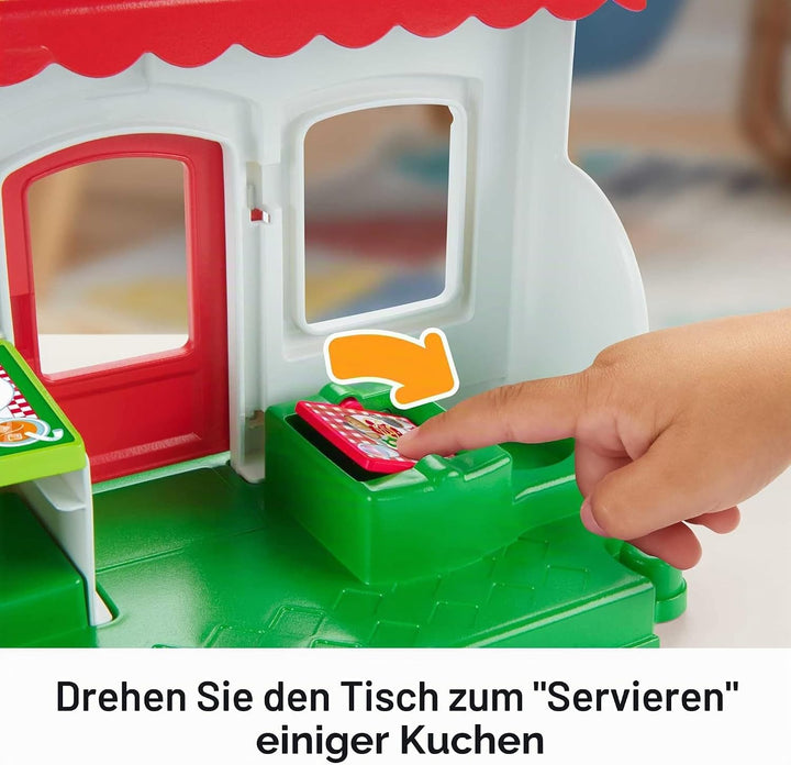 Fisher-Price HBR79 - Little People Pizzeria Spielset, mit 3 Figuren und Zubehör, für Kinder von 1 bi
