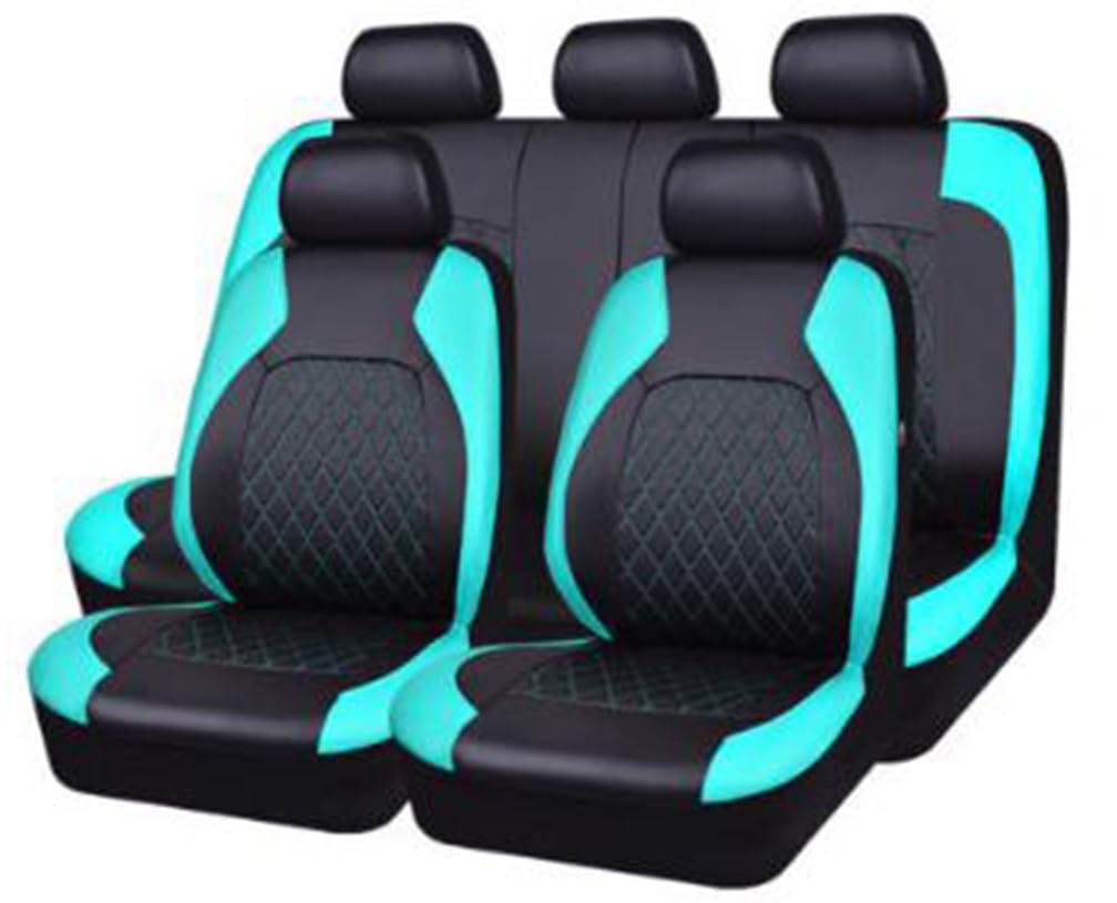 VOIV 9PCS Auto Sitzbezüge Sets für Ford Ecosport 2013 2014 2015 2016 2017 2018 2019-2023, Leder Wass