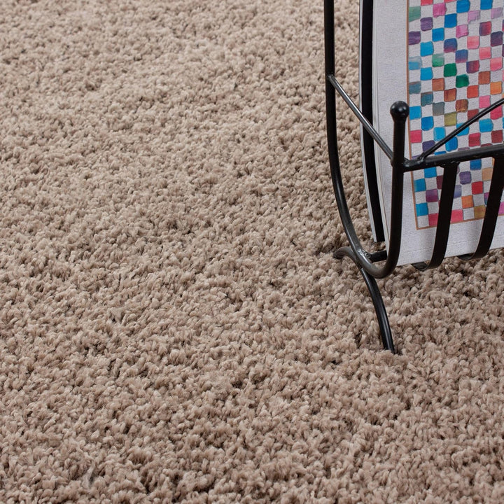 Carpetsale24 Shaggy Hochflor Teppich Wohnzimmer 120 x 170 cm Beige Modern - Teppich Flauschig, Extra