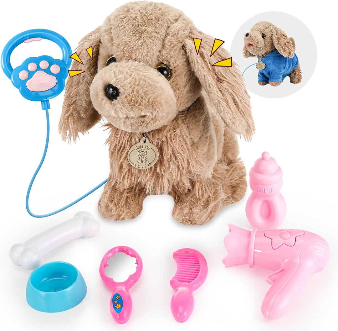 GuKKK Hund Spielzeug Kinder Mit Leine Der Läuft, und Bellt Spielzeug, Kinder Interaktives Spielzeug