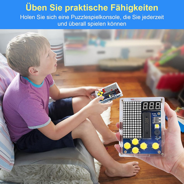 DIY-Spielkonsolen-Handset mit Acrylgehäuse, Lötübungsset, DIY-Retro-Classic-Elektronik-Set für Mint-