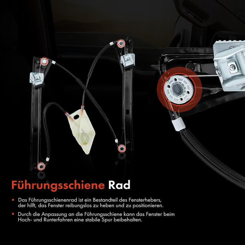 Frankberg Fensterheber Elektrisch Ohne Motor 4/5-Türer Vorne Links Kompatibel mit Polo 6R 6C Schrägh