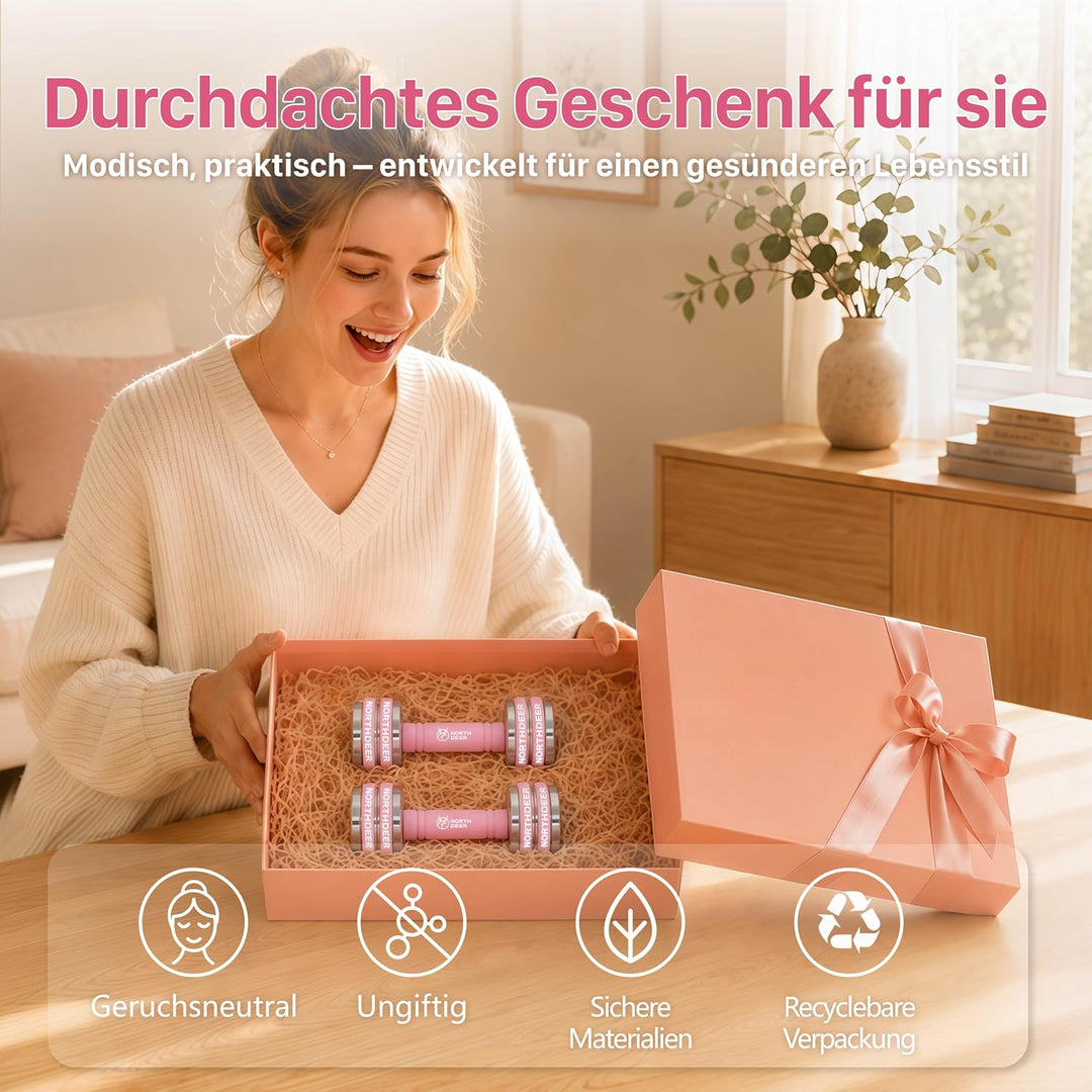 Northdeer Stahl Kurzhanteln - Ultrakompakte Einstellbare Hanteln 2,5kg 5kg 7,5kg 10kg 15kg 25kg mit