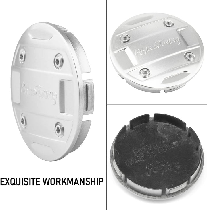 RhinoTuning 4 Stück Satz 56mm Nabendeckel OD 56mm ID 52mm Radkappen Radnabendeckel Nabenabdeckung fü