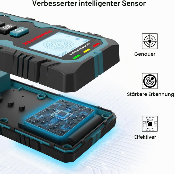 HANMATEK Stud Finder Wall Scanner,5 in 1 Multifunktions Stud Locator mit Upgraded Smart Sensor Audio