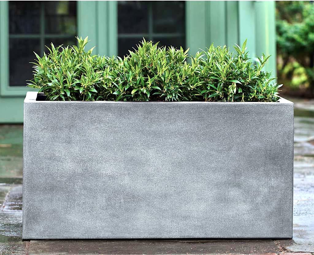 Casa Mina Esteras Pflanzkübel gross aussen - Fiberglas Blumenkübel Rechteckig 77x37x37cm - Premium P