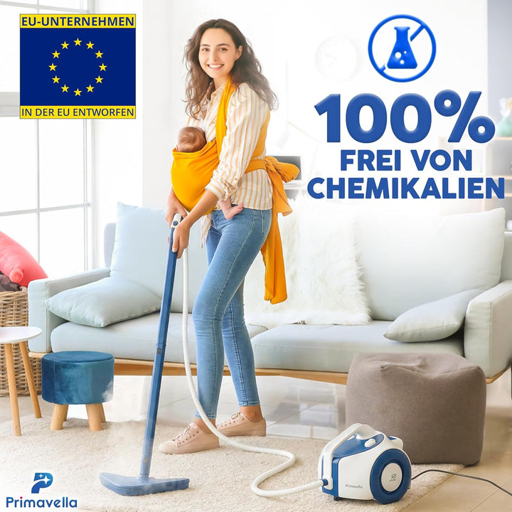 Primavella Dampfreiniger Don Vito – Leistungsstarker Steam Cleaner für Boden, Polstermöbel & Bad – R