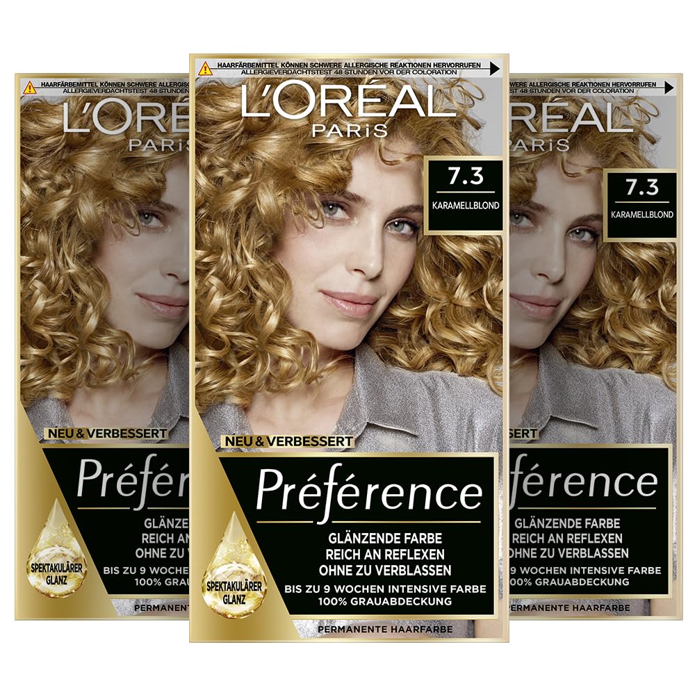 L'Oréal Paris Permanente Haarfarbe, Haarfärbeset mit Coloration und Farbglanz-Pflegebalsam, Préféren