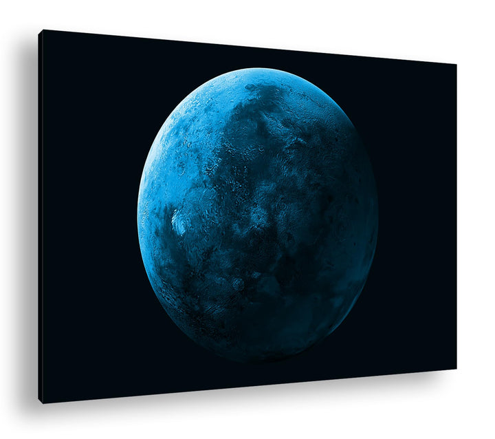 deyoli Planet Mars Format: 80x60 cm Effekt: Monocrome Blau als Leinwandbild, Motiv fertig gerahmt au