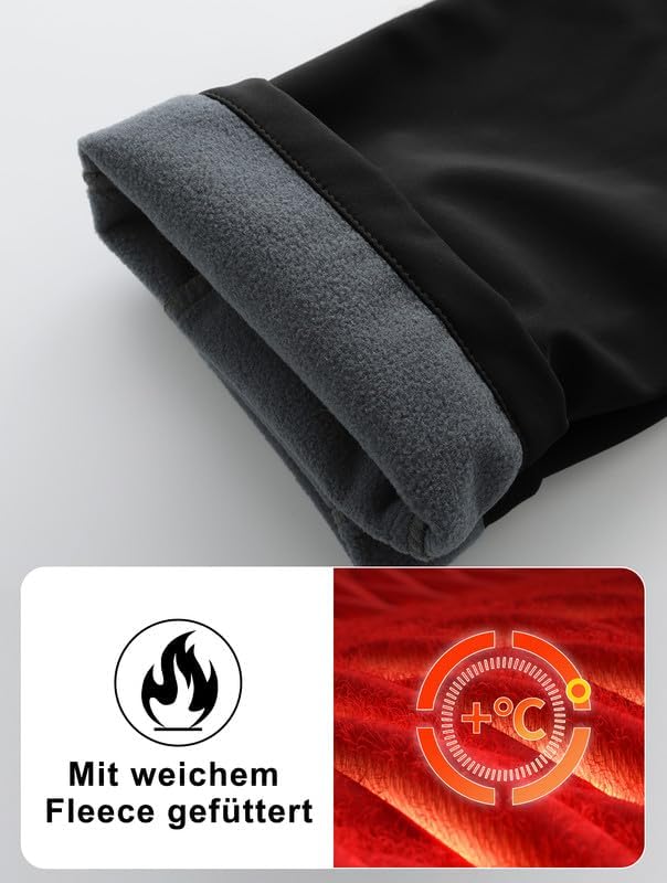 Zzkouine Kinder Softshellhose Schneehose Skihose Warme Hosen Jungen Mädchen Winterhose Outdoorhose W