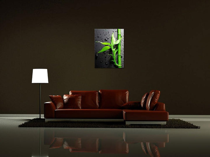 Bilderdepot24 Bild auf Leinwand | Frischer Bambus II in 60x80 cm als Wandbild | Wand-deko Dekoration