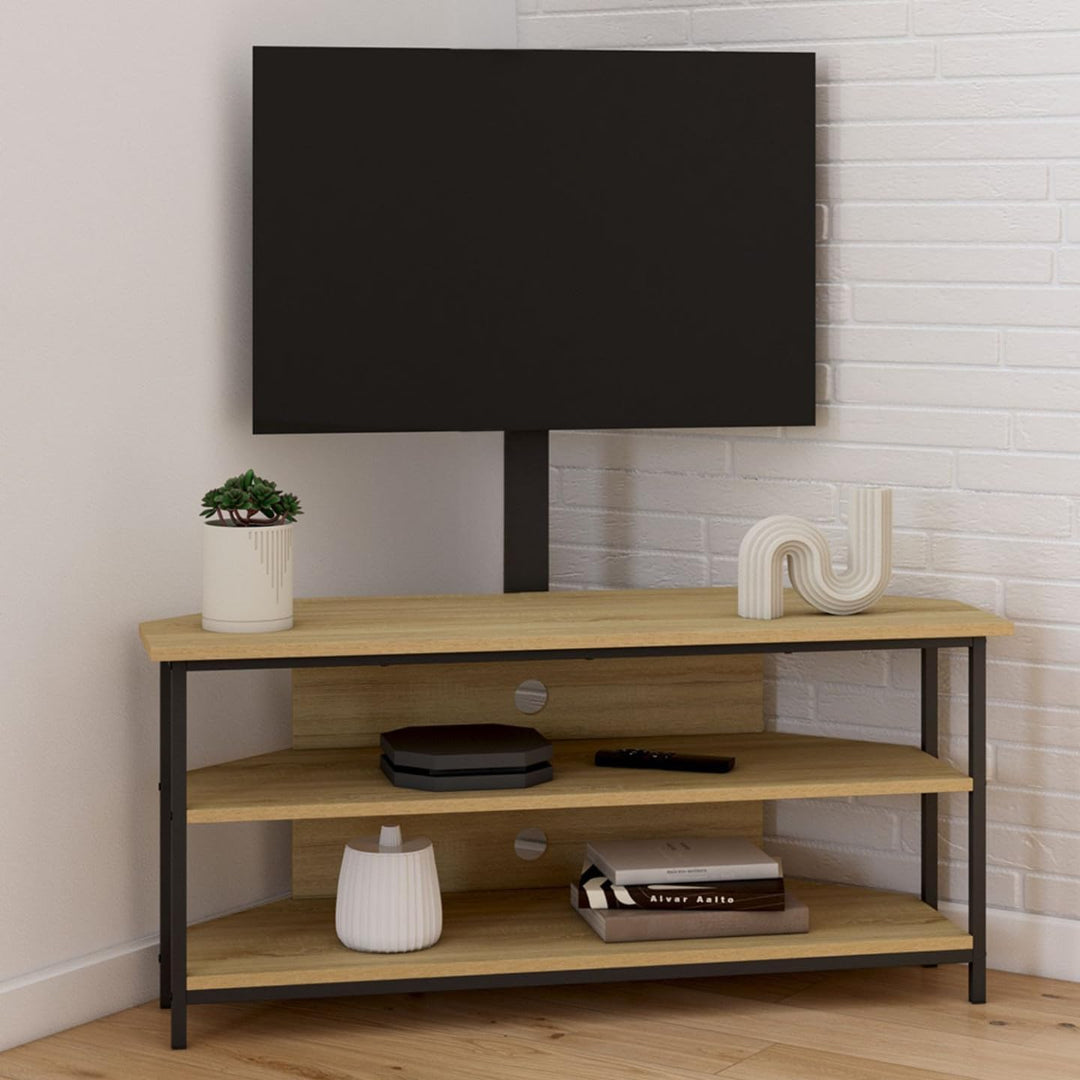 IDMarket - TV-Schrank 100 cm Ecke Detroit mit Regalen und TV-Halterung verstellbar von 32 bis 70 Zol