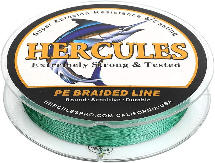 HERCULES Super Cast 100m - 2000m Yards Geflochtene Angelschnur 10lb - 300lb Test für Salzwasser Süss