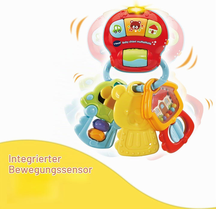 VTech Le Mie Prime Schlüssel, 3 in 1, interaktive Rassel mit Bewegungssensor, Babyrassel mit beleuch