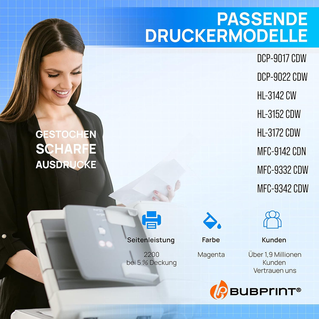 Bubprint Toner kompatibel als Ersatz für Brother TN-242M TN-246M für DCP-9017CDW DCP-9022CDW HL-3142