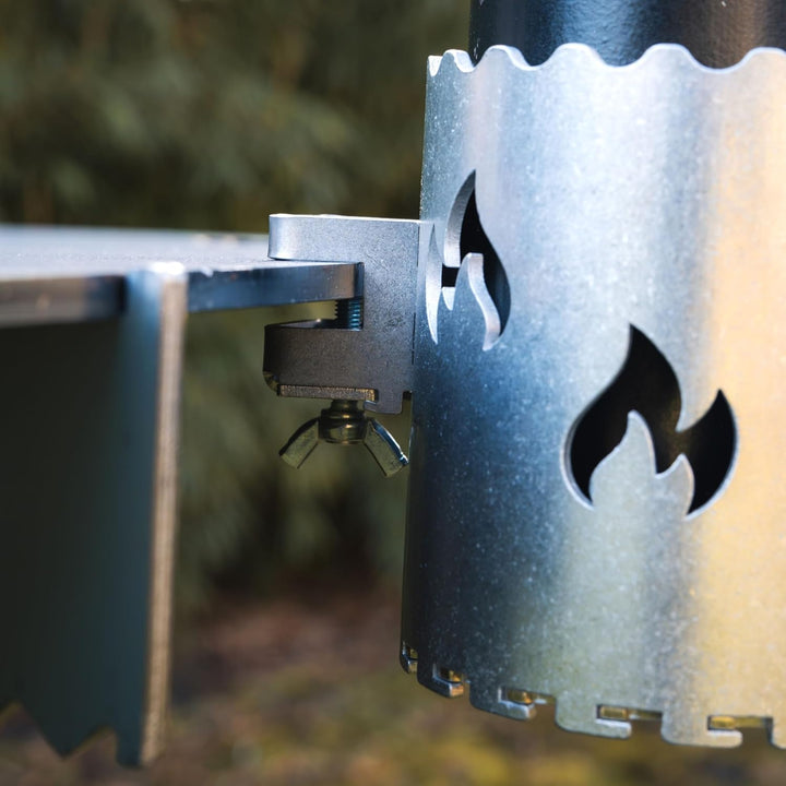 Grillrost.com Das Original Flaschenhalter montierbar an alle Feuerplatten mit 3-10mm Stärke | mit in