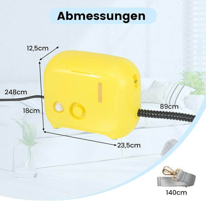 RELAX4LIFE Dampfreiniger, 1600W & 1L, Dampfdruck: 3 bar, Aufheizzeit: 10 s, Dampfreiniger Handgerät