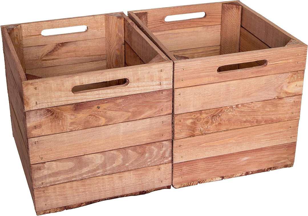 Holzkiste Aufbewahrungskiste Einschubkiste Schubladenbox Vintage Ocker passend für alle Kallaxregale