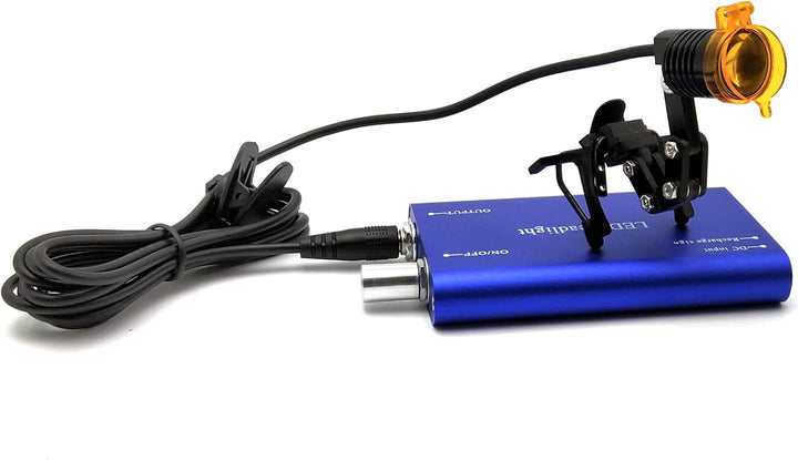 BONEW 3 W LED Dental-Stirnlampe mit Filter zum Anklippen, Blau