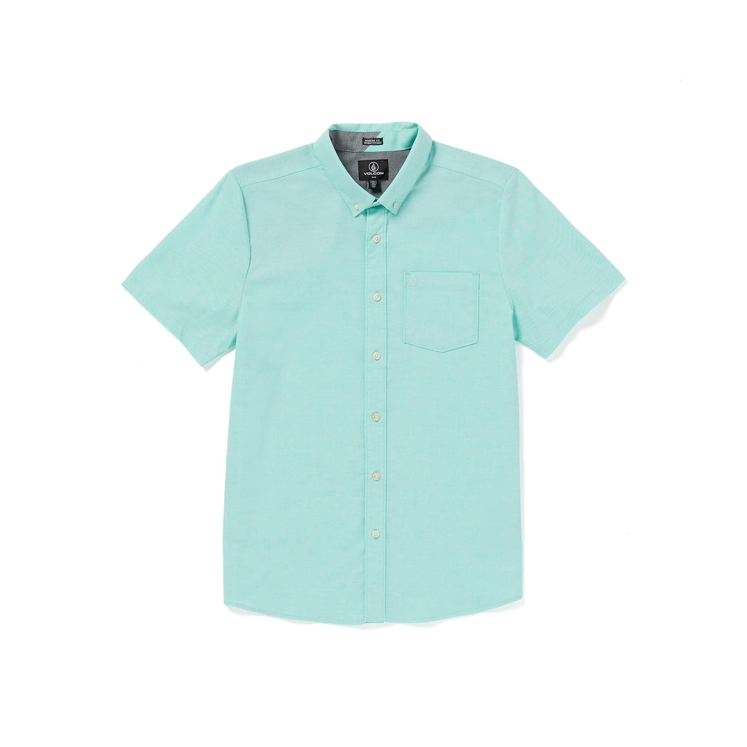 Volcom Herren Everett Oxford Modern Fit Woven Shirt Hemd mit Button-Down-Kragen, S Dusty Aqua