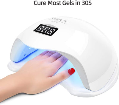 LED UV Nagellampe, 36W SUNUV Smart 2.0 für Gel-Nagellack mit Timer, Sensor und LCD-Bildschirm im Hom