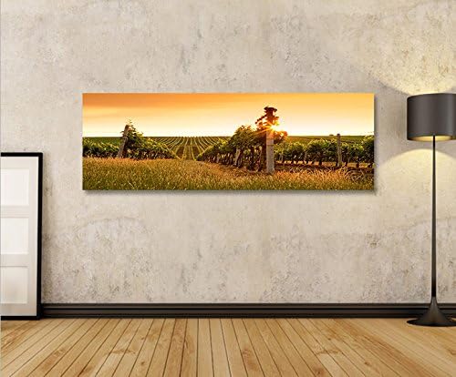 islandburner Bild Bilder auf Leinwand Weinberg Panorama XXL Poster Leinwandbild Wandbild Art up Your