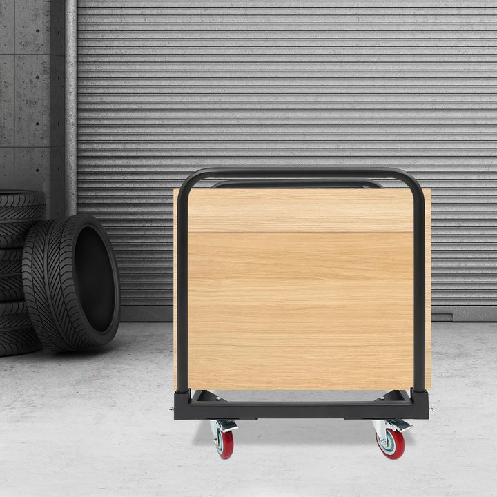 Plattenwagen 3-Stangen 200lbs 4 Räder Q235 Stahl, schwarz