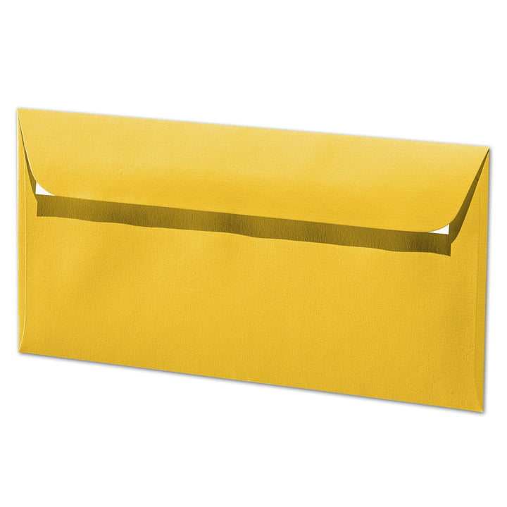 ARTOZ 100x Briefumschläge DIN Lang Sonnengelb 100 g/m² selbstklebend - DL 224x114 mm - Kuvert ohne F