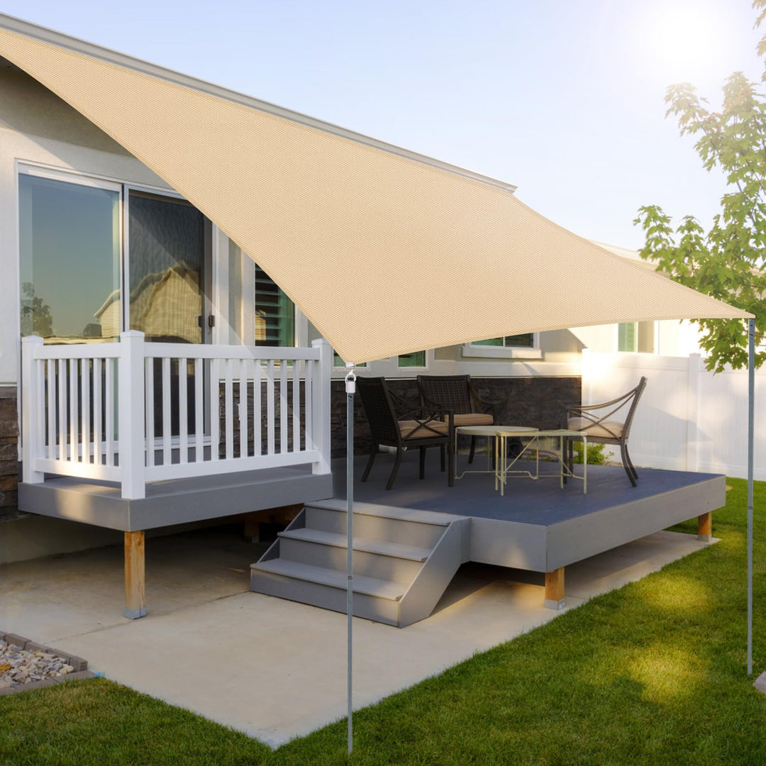 Sonnensegel 4x5m, Sonnenschutz Wasserdicht Windschutz Sonnensegel UV Schutz 99% Sunsegel mit Ösen Sc