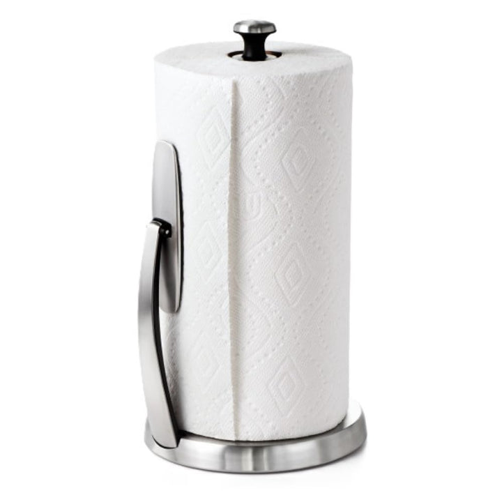 OXO Good Grips SimplyTear Standing Paper Towel Holder, Brushed Stainless Steel Good Grips Simply Tea