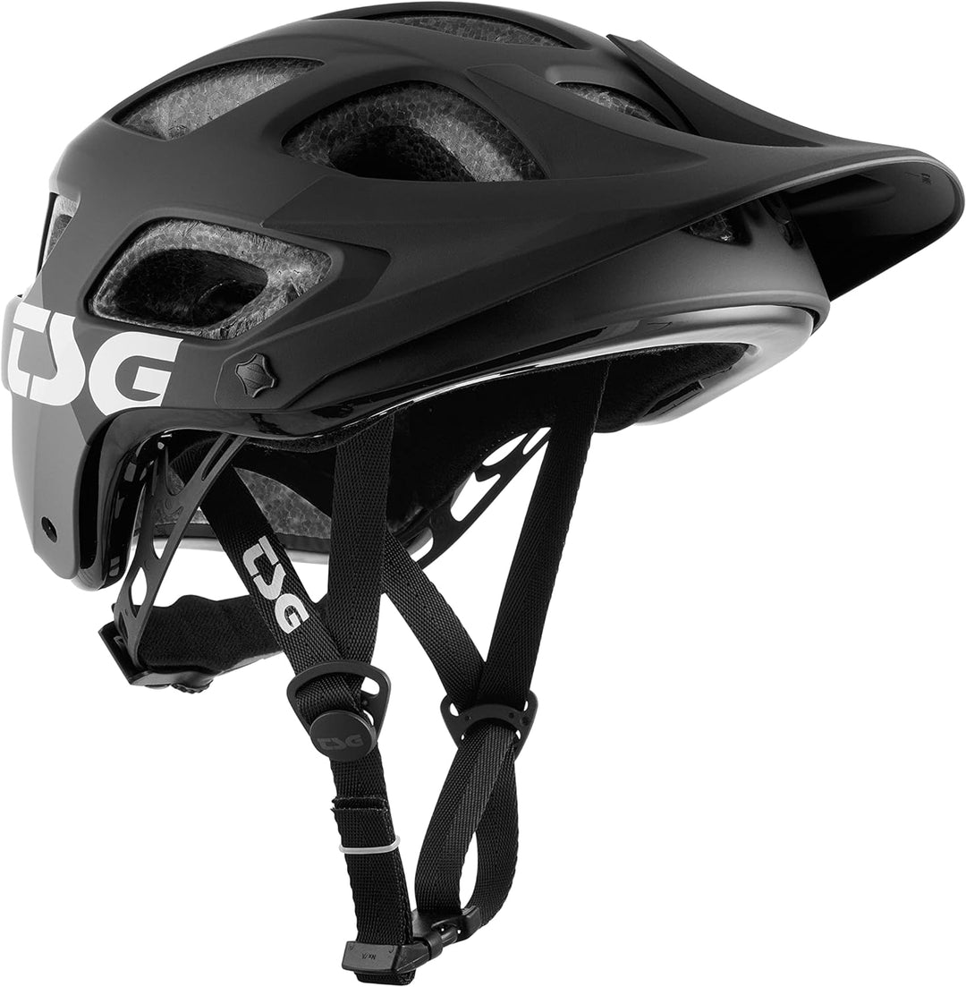 TSG Kids Downhill MTB-Helm Seek Youth FR Graphic Design - Flow Gray-Black Schwarz XXS/XS (52-54cm),