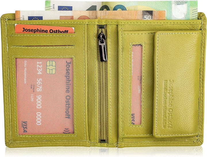 Josephine Osthoff Geldbörse Herren Leder mit RFID Portemonnaie Gross mit Münzfach Kreditkartenetui M