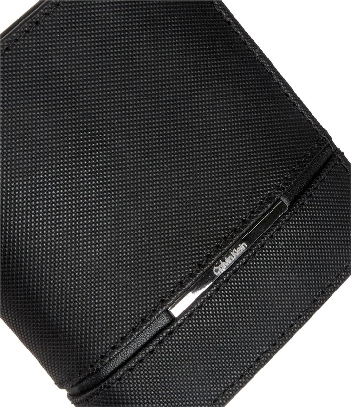 Calvin Klein Herren Slim Plaque Trifold 6Cc W/Coin Reisezubehör-Dreifachgefaltete Brieftasche, Ck Sc