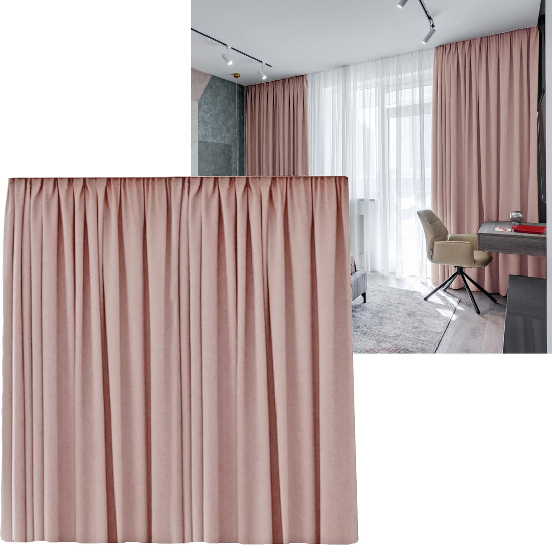 Cleanlevel EST 2016 Vorhänge Vorhang 300cm B x 245cm H Gardine Verdunkelungsvorhang Kräuselband Blic